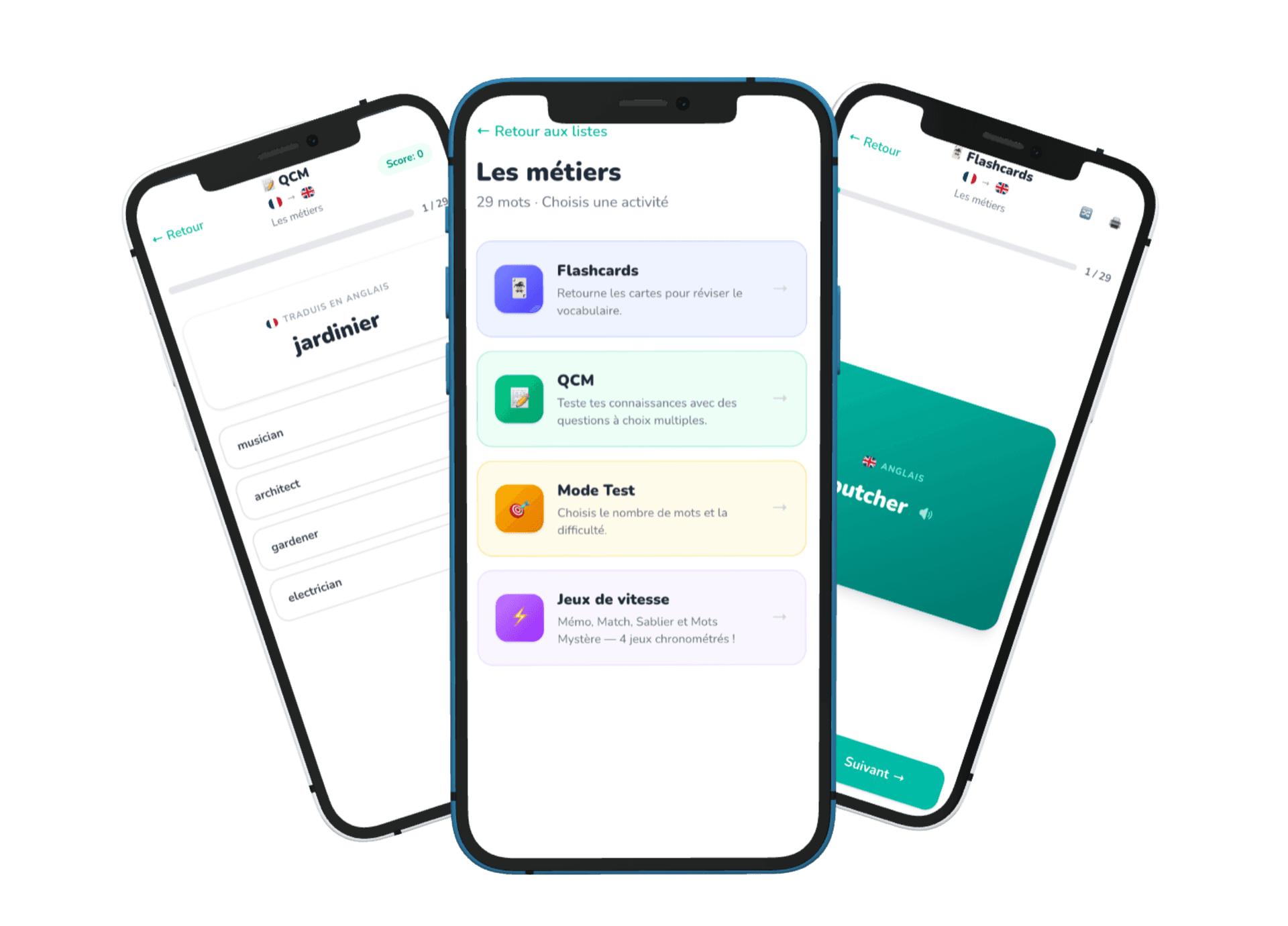 Aperçu de Vocab App sur iPhone